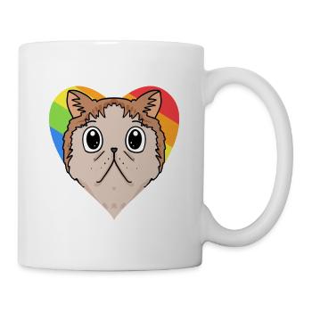 CHAT LGBT Exotique Shorthair Cat Rainbow - Mug blanc - blanc - Droite