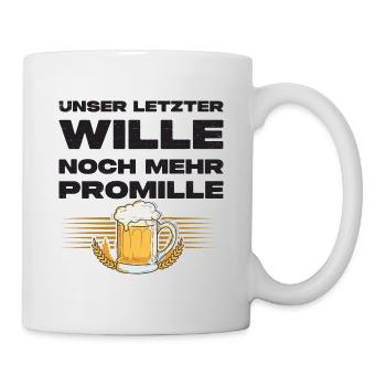 Noch Mehr Promille - Lustiger Bier Spruch - Tasse - Weiß - Rechts