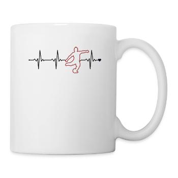 Soccer Heartbeat Goal Keeper Futbol Fußball - Mug - white - Right