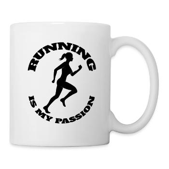 Jogger Cardio Training run fit jogging run - Mug - white - Right