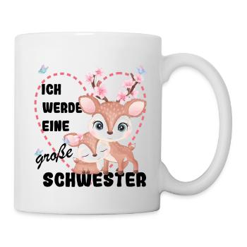 Ich Werde Eine Große Schwester 2023 - Tasse - Weiß - Rechts