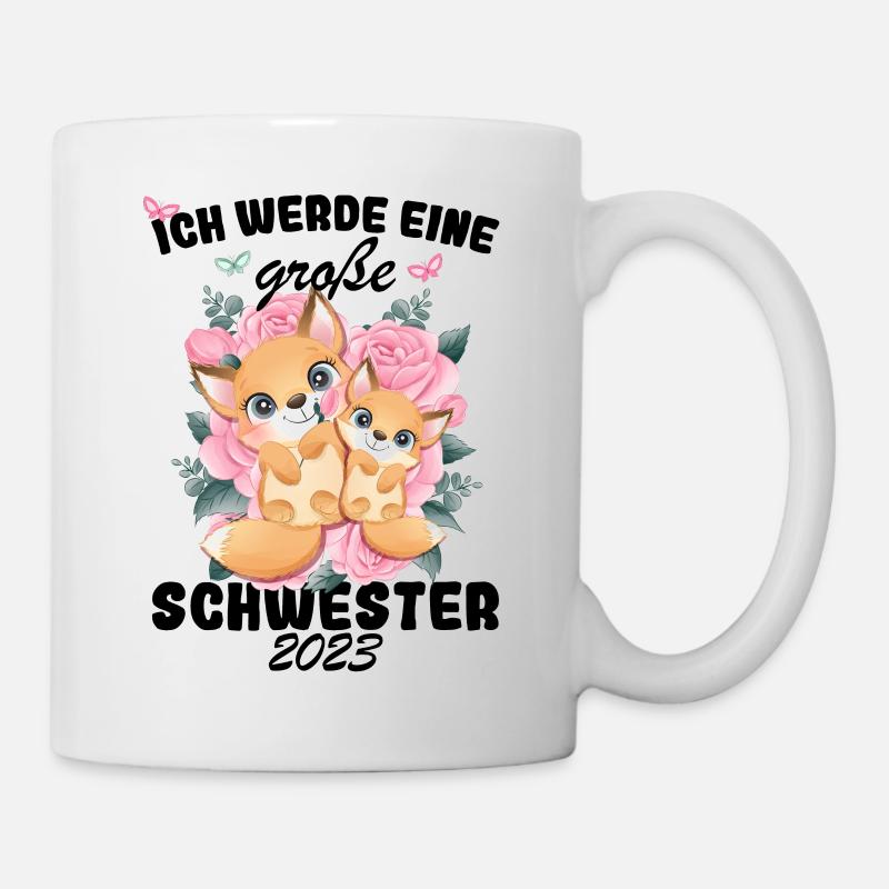 Ich Werde Eine Große Schwester 2023 - Tasse - Weiß