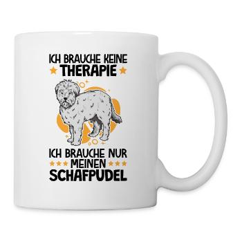 Ich brauche nur meinen Schafpudel Hütepudel - Tasse - Weiß - Rechts
