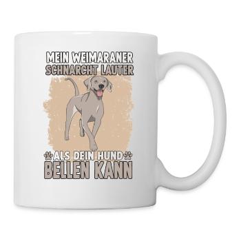 Cooles Hundehalter Motiv Weimaraner Hunde - Tasse - Weiß - Rechts