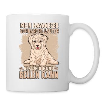 Lustiges Havaneser Motiv Havaneser Hundesport - Tasse - Weiß - Rechts