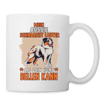 Hunde Training Australian Shepherd Hundesport - Tasse - Weiß - Rechts