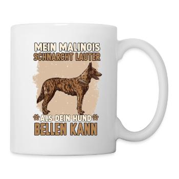 Lustiges Malinois Motiv Belgischer Schäferhund - Tasse - Weiß - Rechts