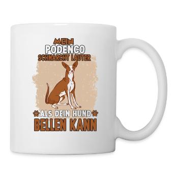 Podenco Hund Windhund Hundeliebhaber Podenco - Tasse - Weiß - Rechts