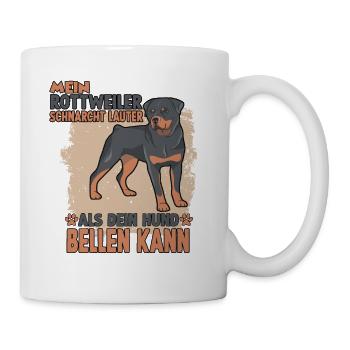 Lustiges Rottweiler Motiv Rottweiler Hundesport - Tasse - Weiß - Rechts