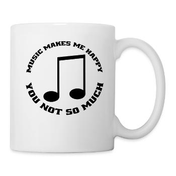 Musik Music Spruch Musizieren Musiker Musiklehrer - Tasse - Weiß - Rechts