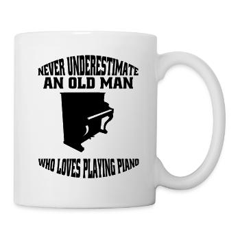 Klavier Spruch Pianist Musik Piano Instrument - Tasse - Weiß - Rechts