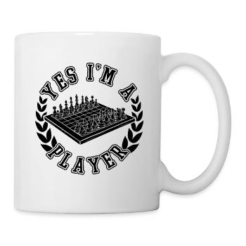 Yes I'm A Player Funny Chess Quotes - Mug - white - Right