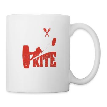 Kitesurf Drôle Kitesurfer Passion Manger Sommeil - Mug blanc - blanc - Droite
