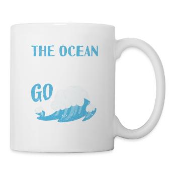 Der Ozean ruft und ich muss gehen Kite Board Surf - Tasse - Weiß - Rechts