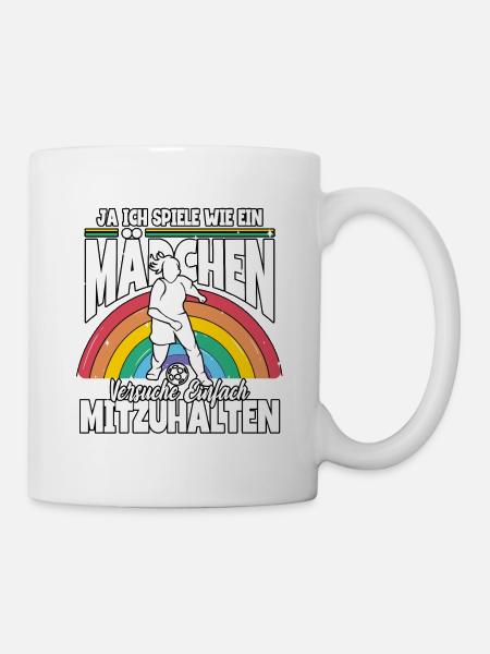 Fußball Fußballspielerin - Tasse - Weiß
