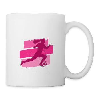 Fußball Echte Mädchen spielen Fußball - Tasse - Weiß - Rechts