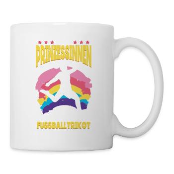 Fußball Echte Prinzessinnen tragen Fussball Trikot - Tasse - Weiß - Rechts