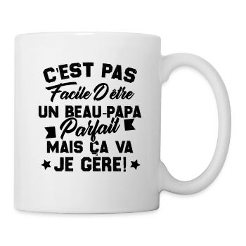 Un beau papa parfait mais ca va je gère - Mug blanc - blanc - Droite