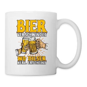 Bier - Tasse - Weiß - Rechts