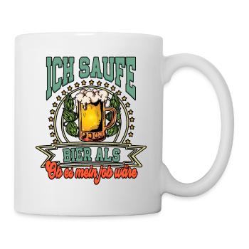 Bier - Tasse - Weiß - Rechts