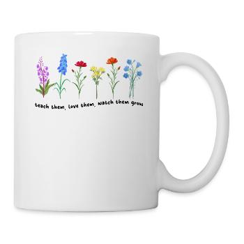 Enseignez-leur à les aimer Regardez-les grandir - Mug blanc - blanc - Droite