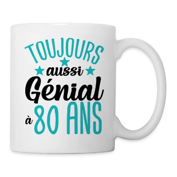Cadeau anniversaire 80 ans rigolo homme - Mug blanc - blanc - Droite