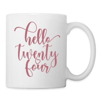 Hello Twenty Four Cute 24 Years Old Birthday - Mug - white - Right