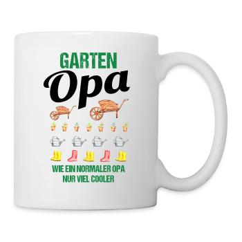 Garten Opa Lustiger Spruch Geschenk Herren - Tasse - Weiß - Rechts