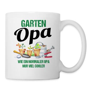 Garten Opa Lustiger Spruch Geschenk Herren - Tasse - Weiß - Rechts