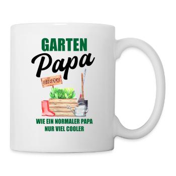 Garten Papa Lustiger Spruch Geschenk Herren - Tasse - Weiß - Rechts