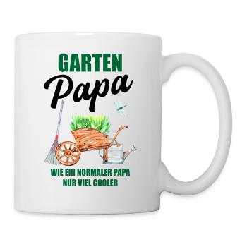 Garten Papa Lustiger Spruch Geschenk Herren - Tasse - Weiß - Rechts