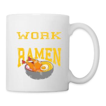 J’en ai fini avec le travail Allons manger des ramen drôle de thé - Mug blanc - blanc - Droite