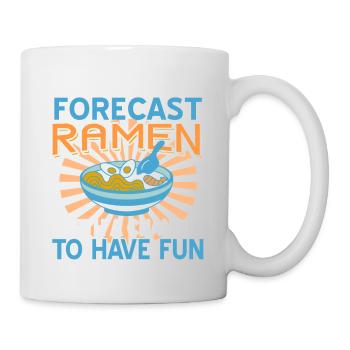 Ramen de prévisions du week-end avec chance de s’amuser - Mug blanc - blanc - Droite