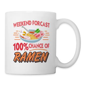Prévisions du week-end 100% de chances de ramen drôle - Mug blanc - blanc - Droite
