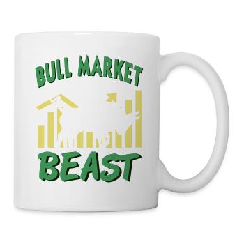 Bull Market Beast Cool Investor T-Shirt Present - Mug - white - Right