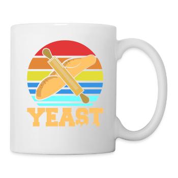 Yeast Mode Funny Retro Baker T-Shirt Present Gift - Tasse - Weiß - Rechts