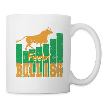 Feelin' Bullish Awesome Vintage Investor Design - Mug - white - Right