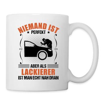 Fahrzeuglackierer Spruch Lackierer Geschenk - Tasse - Weiß - Rechts