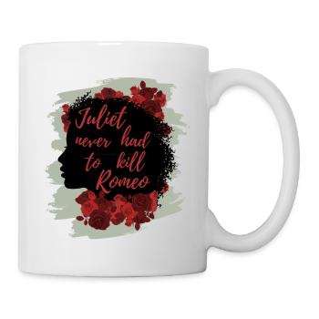 Citation de Rose Hathaway : « Juliette ne chapeau jamais tuer Rome - Mug blanc - blanc - Droite