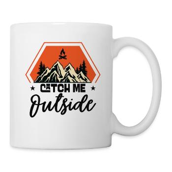 I Love Walking Outside Outdoor Berge Wandern - Tasse - Weiß - Rechts