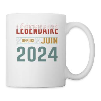 Légendaire Depuis Juin 2024 Anniversaire Cadeau - Mug blanc - blanc - Droite