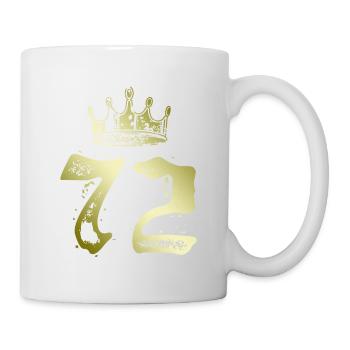 72 Zahl Krone - Tasse - Weiß - Rechts