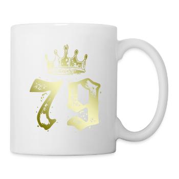 79 Zahl Krone - Tasse - Weiß - Rechts