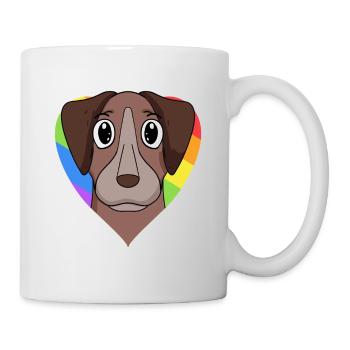 Homosexuell Regenbogen Pointer Hund - Tasse - Weiß - Rechts
