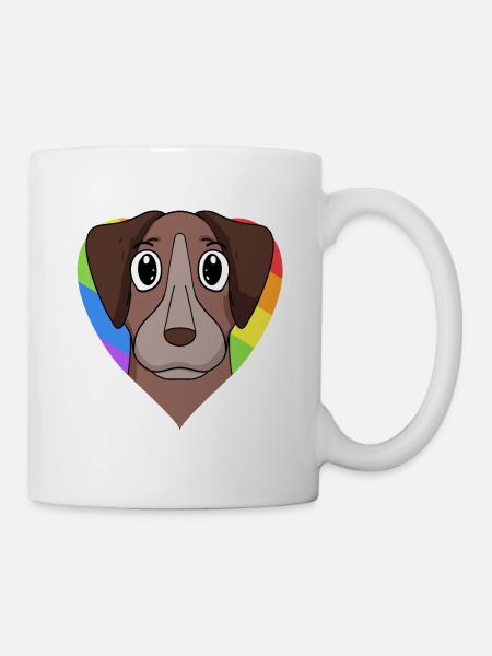 Homosexuell Regenbogen Pointer Hund - Tasse - Weiß
