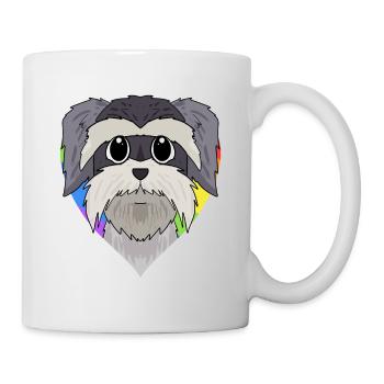 Schnauzer Hunde LGBT - Tasse - Weiß - Rechts