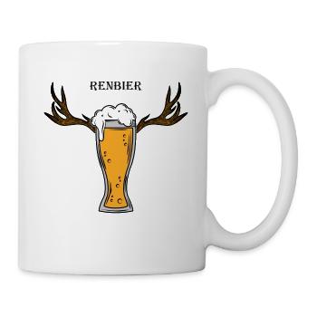 Rentier Sprüche Meme Festival Après Ski Party Bier - Tasse - Weiß - Rechts