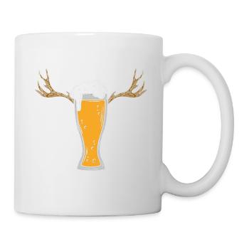 Rentier Sprüche Meme Festival Après Ski Party Bier - Tasse - Weiß - Rechts