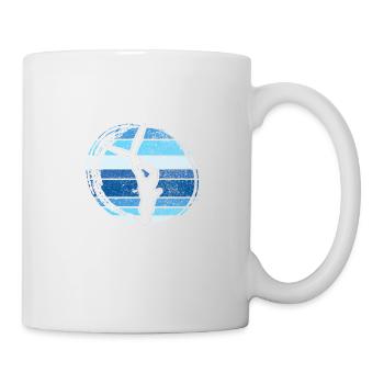 Nur beim Apnoe Tauchen komme ich runter Taucher - Tasse - Weiß - Rechts