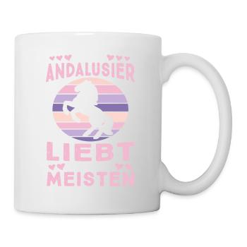 Andalusier Liebe Pferdeliebhaber Pferdemädchen - Tasse - Weiß - Rechts